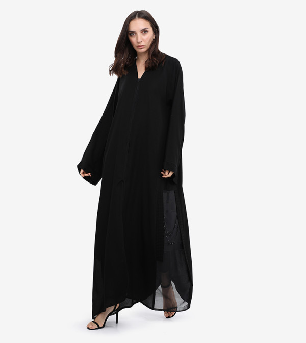 Abaya-Black/Stone Handwork