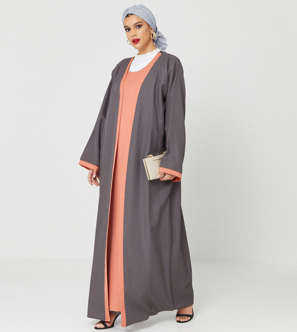 Open Front Long Sleeves Abaya
