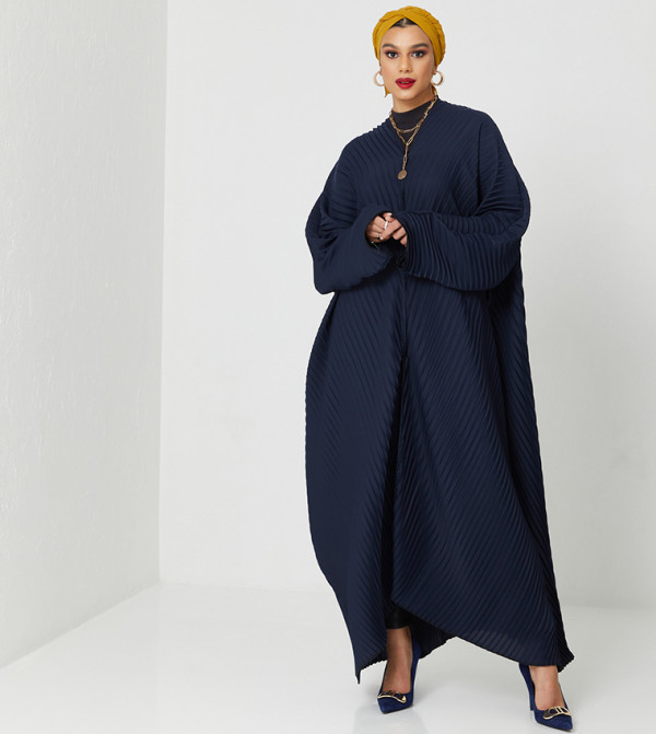 Pleated Long Sleeves Abaya