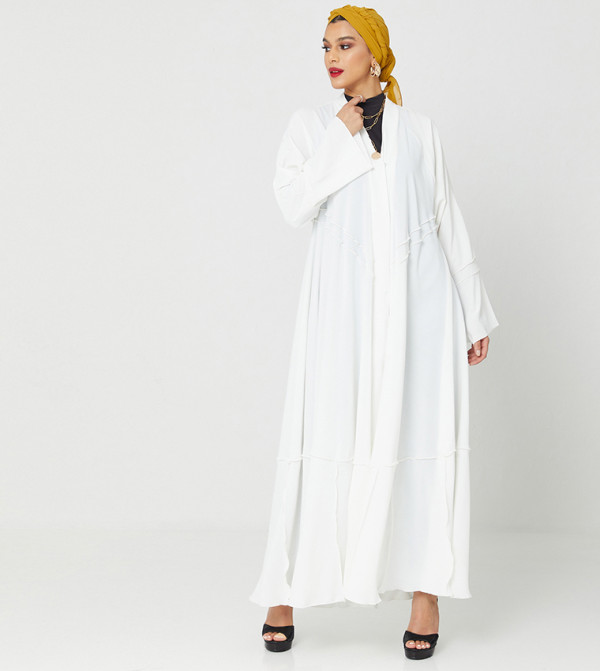 Long Sleeves V Neck Abaya