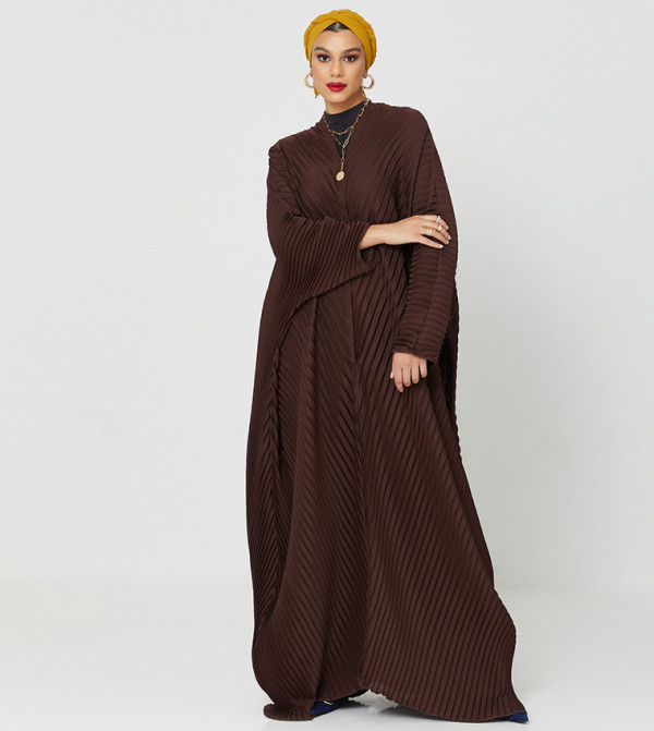 Pleated Long Sleeves Abaya