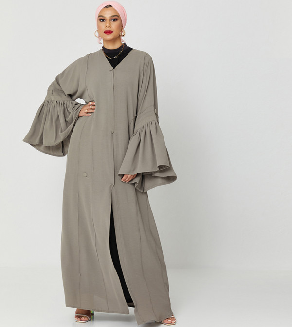 Ruffle Long Sleeves Abaya