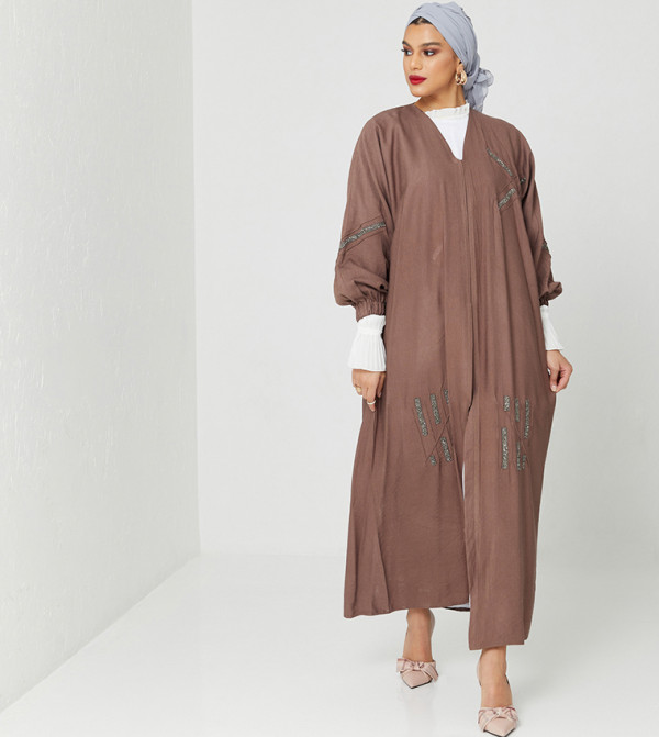 Elastic Long Sleeves Abaya