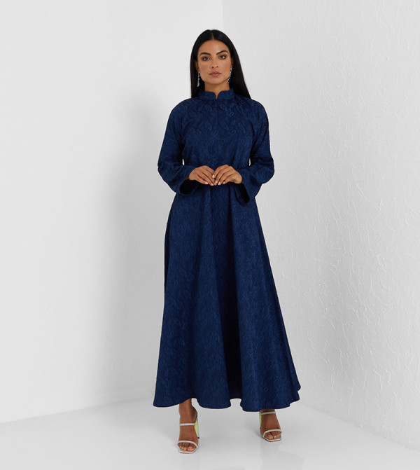 Blue Color Abaya Shaded Cloth Umbrella Shape 