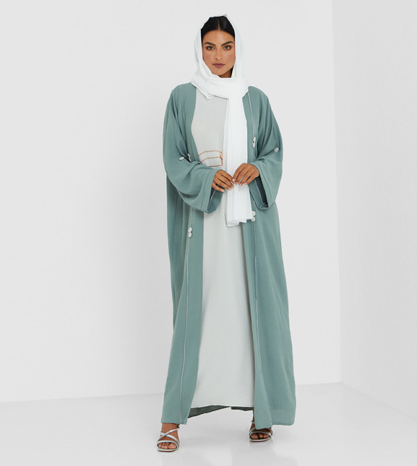Embellished Long Sleeve Two Pcs Abaya