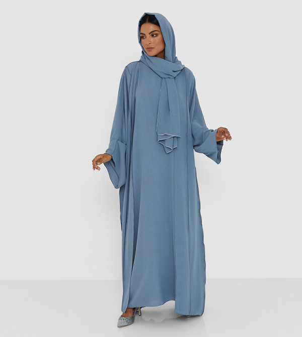 Solid Long Sleeves Abaya 