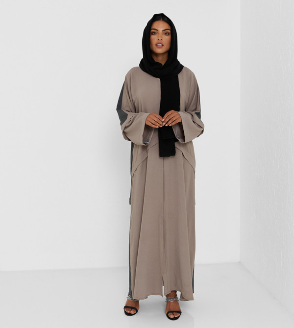 Grey And Pink Two Color Abaya