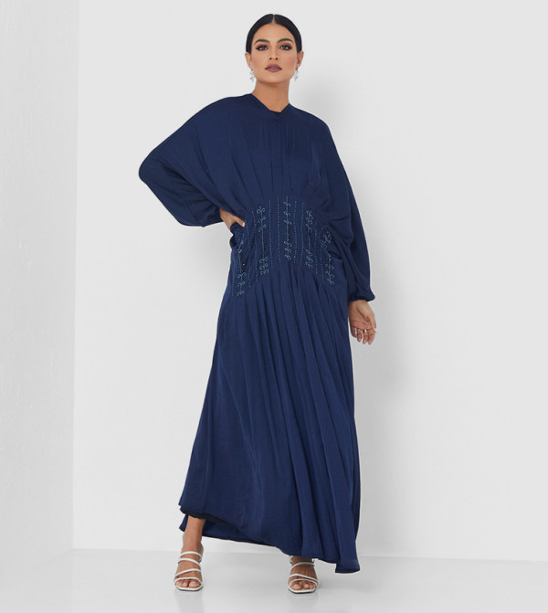 Embellished Detailed Long Sleeve Abaya