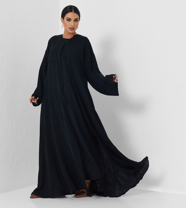 Long Sleeves Abaya-Black