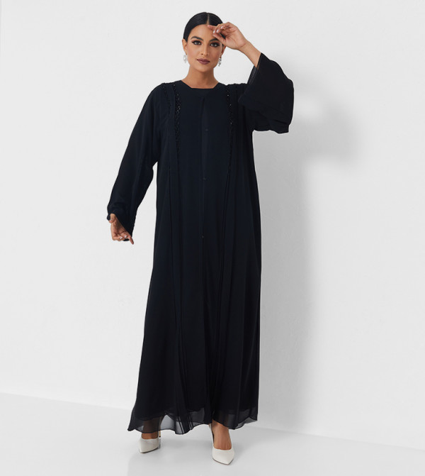 Long Sleeves Abaya-Black