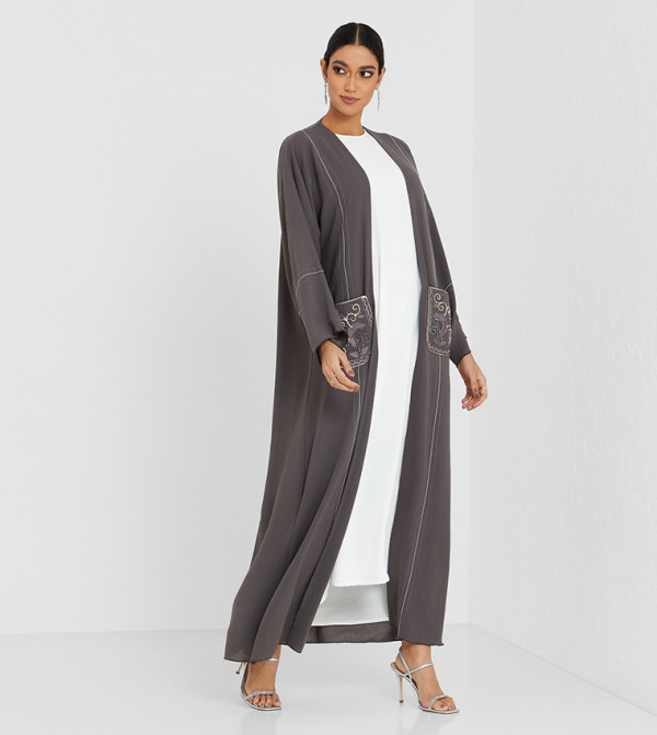 Embellished Long Sleeve Abaya