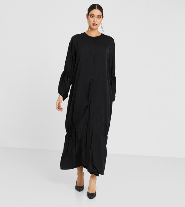 Solid Long Sleeve Abaya