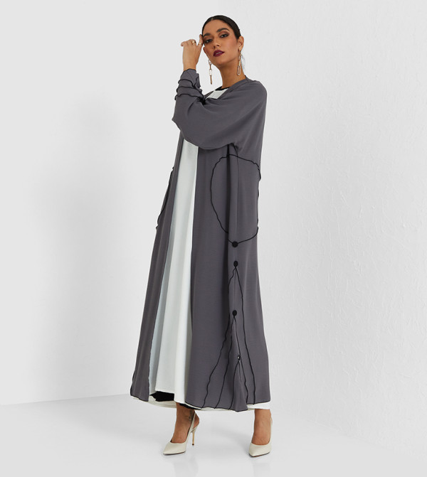 Embellished Detailed Long Sleeve Abaya