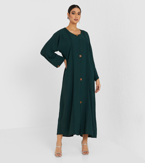 Solid Long Sleeves Abaya 