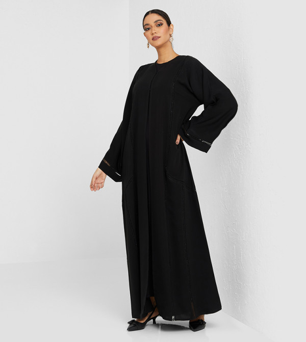 Long Sleeves Abaya-Black