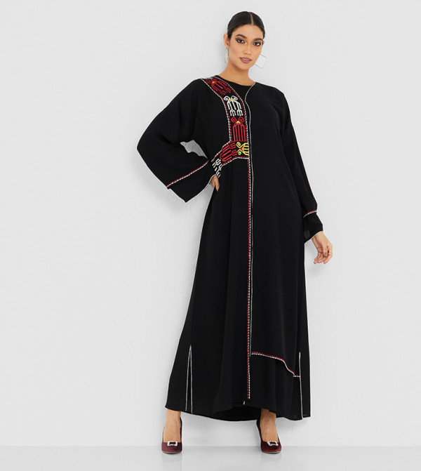 Long Sleeves Abaya-Black
