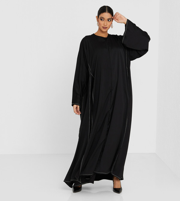 Embellished Detailed Long Sleeve Abaya