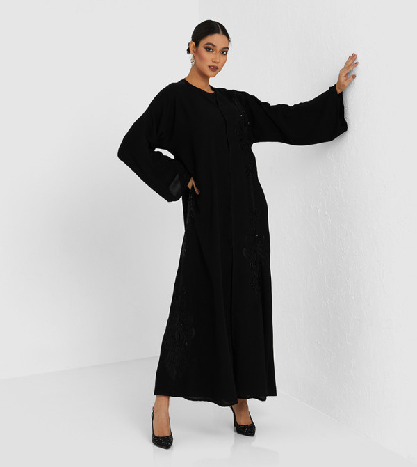 Long Sleeves Abaya-Black
