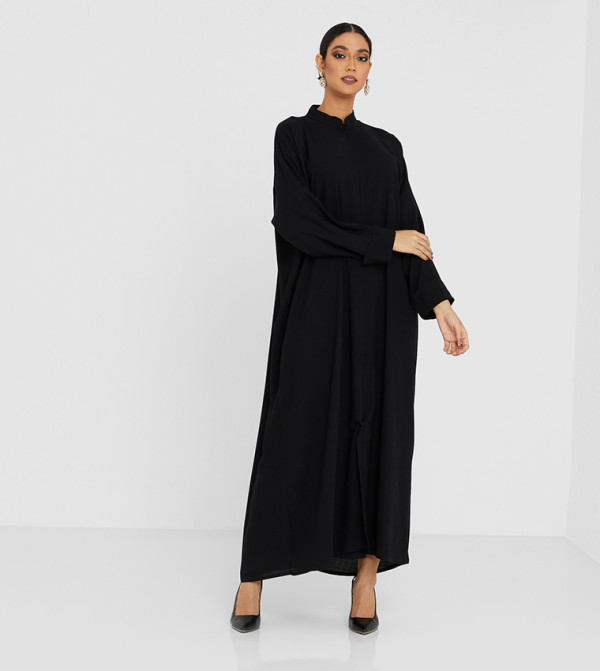 Solid Long Sleeves Abaya 