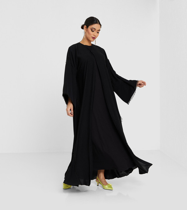 Solid Long Sleeves Abaya 