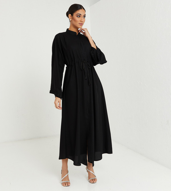 Stone Detailed And Laise Design Abaya