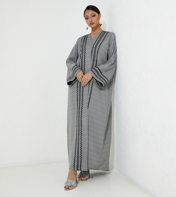 Petal Embroidered Occasional Abaya