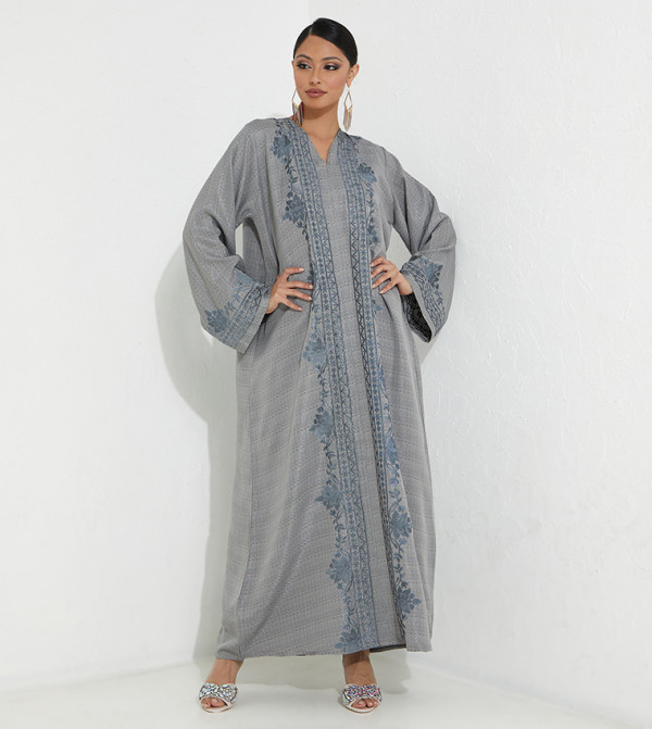 Petal Embroidered Occasional Abaya