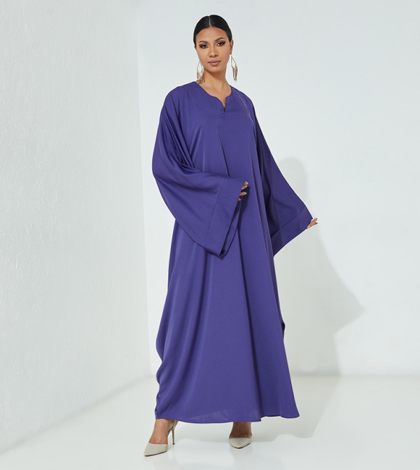 Casual Flare Sleeve Cowl Abaya