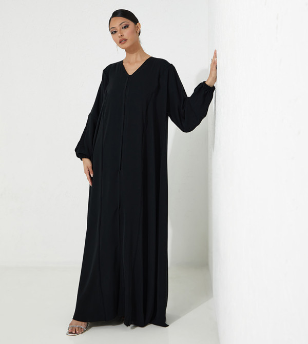 Solid Flowy Sleeve Abaya