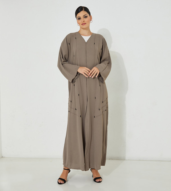 Hand Embroidered Flared Abaya