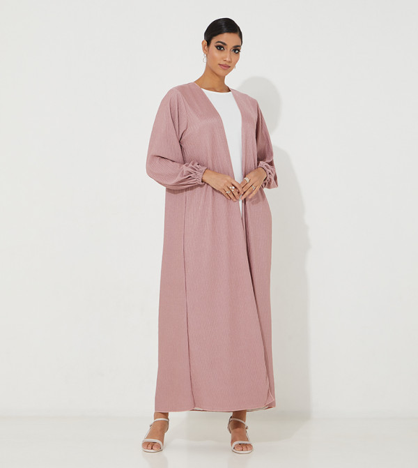 Crinkle Textured Casual Abaya