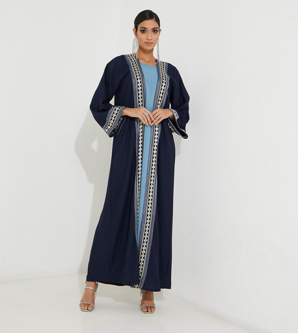 Embroidered Ocassional Abaya with Inner Dress