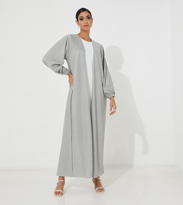 Crinkle Textured Casual Abaya