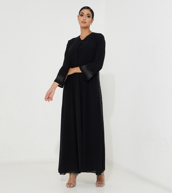 Embroidered Flared Abaya