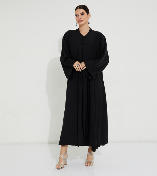 Solid Long Sleeves Casual Abaya