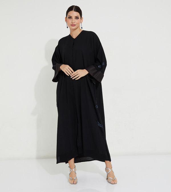 Long Sleeves Hand Work Abaya