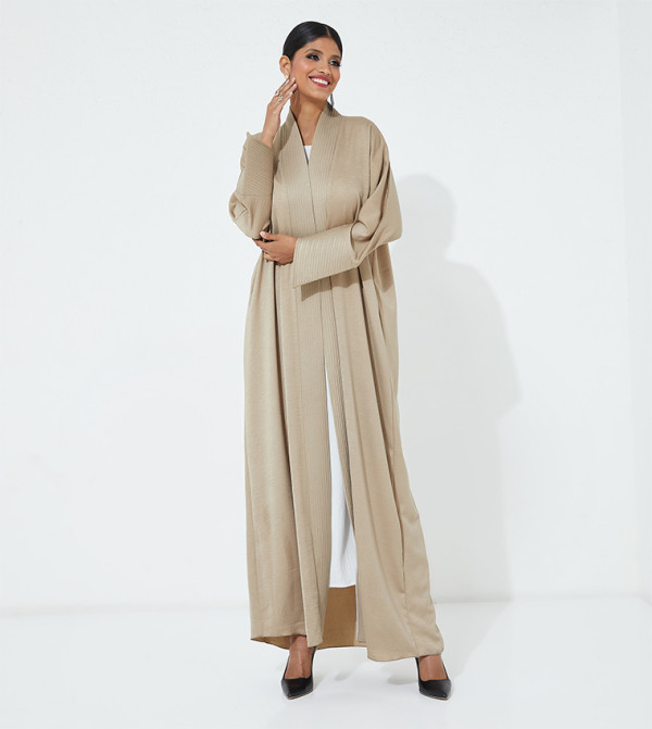 Long Sleeves Causal Open Abaya