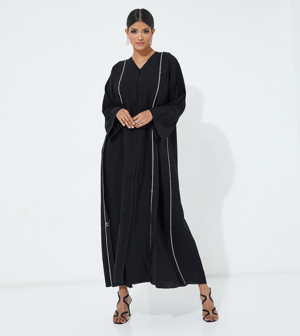 Long Sleeves Causal Open Abaya