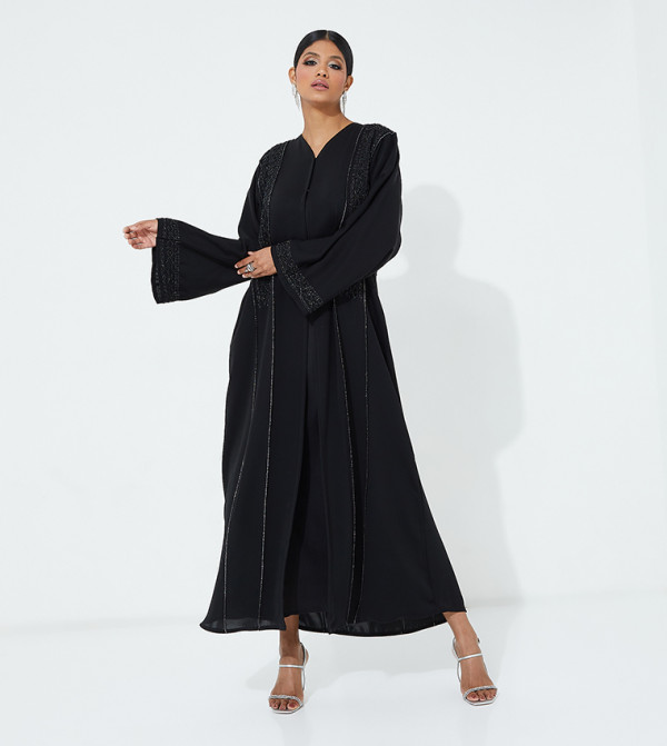 Hand Work Long Sleeves Casual Abaya