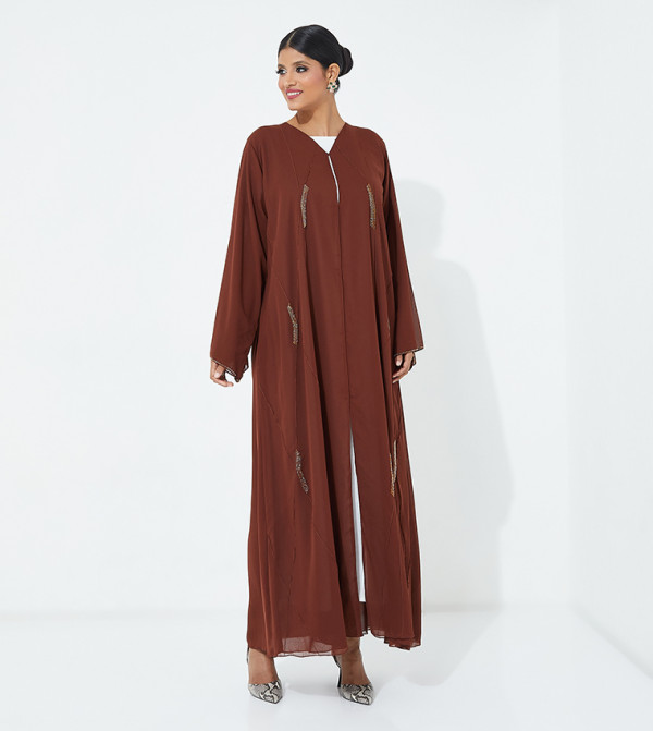 Hand Work Long Sleeves Casual Abaya