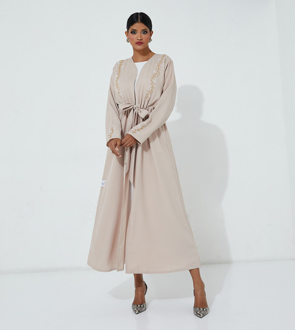 Hand Work Long Sleeves Casual Abaya