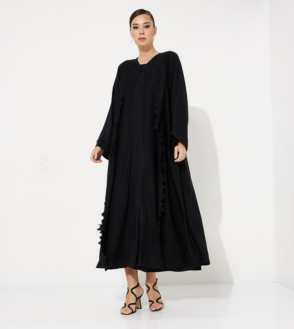 Embroidered Patch Work Abaya