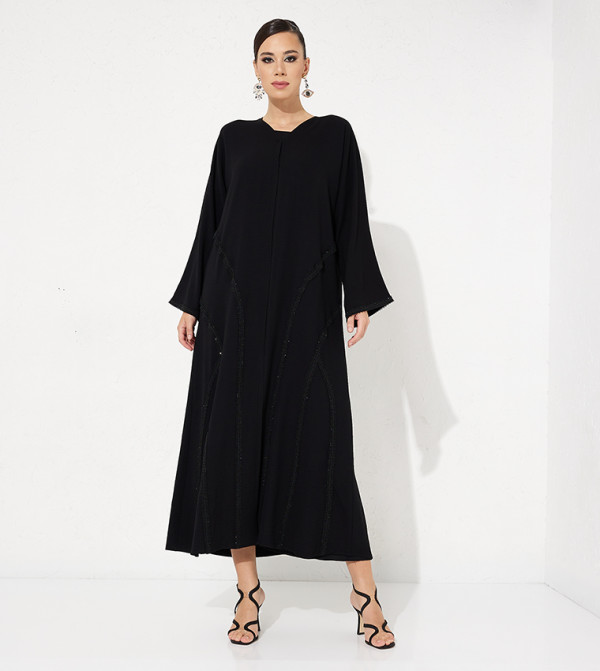 Lace Detail Long Sleeves Abaya