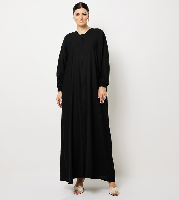 Solid Long Sleeves Abaya