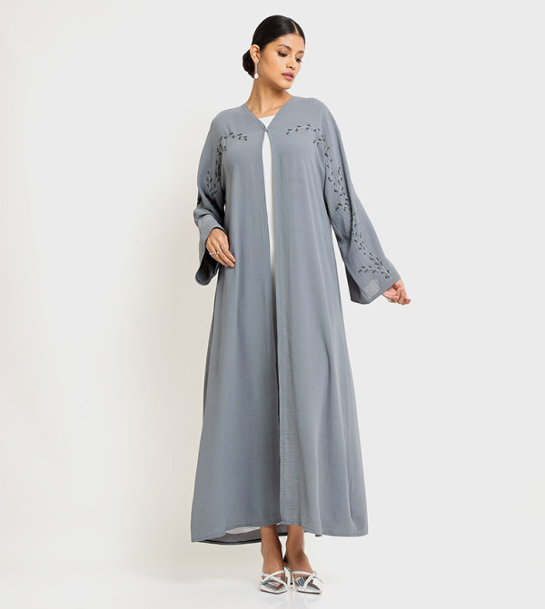 Stone Embellished Long Sleeves Abaya