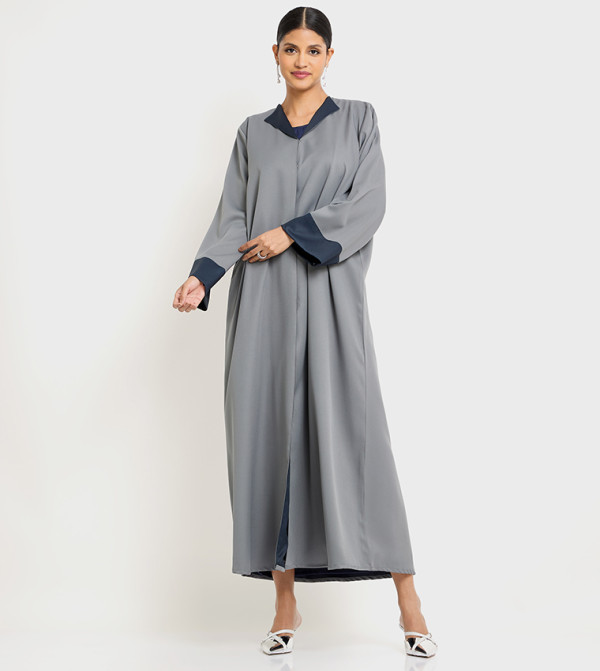 Solid Long Sleeves Abaya