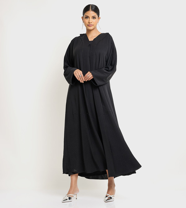 Stone Embellished Long Sleeves Abaya