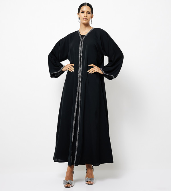 عباية مطرزة بأكمام طويلة 