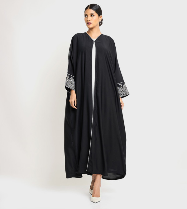 Embroidered Piping Detail Abaya