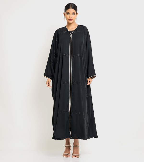 Stone Embellished Long Sleeves Abaya